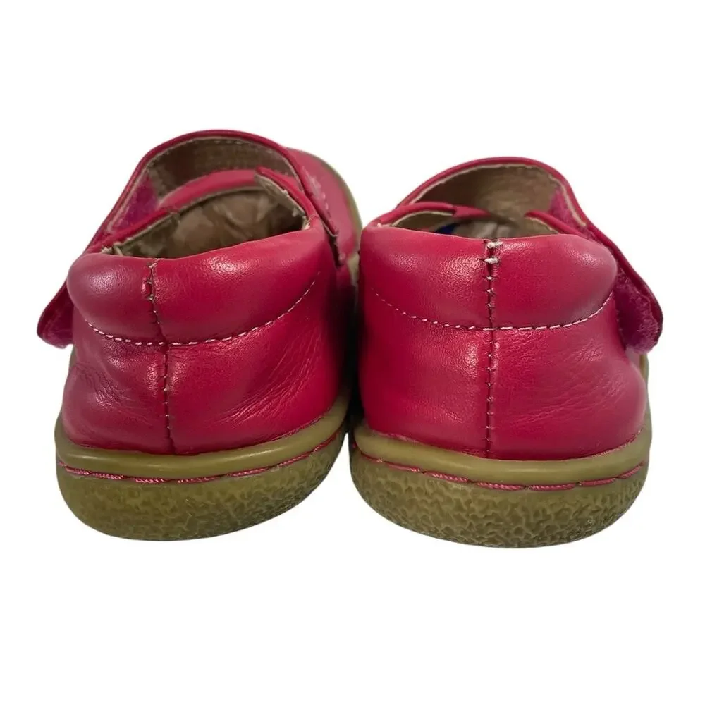 Livie & Luca Pio Pio Pink Leather Bird Mary Jane Shoes Toddler Girl Size 8